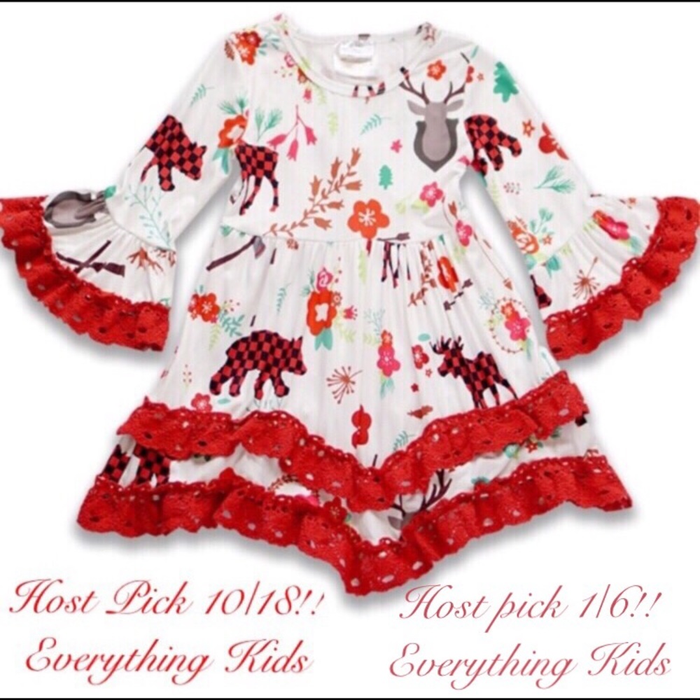 🎉Last 1!!(Sz:5)🎉Floral Bell Sleeve Dress